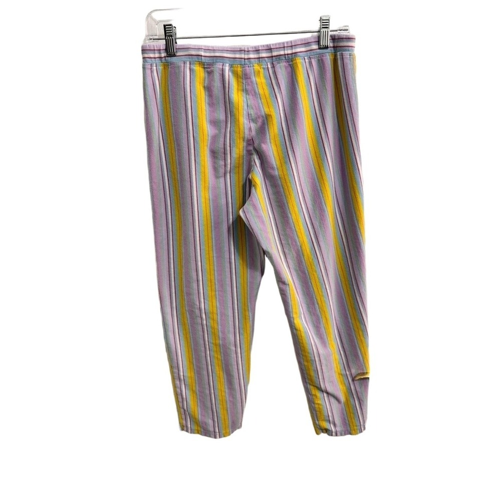 Relativity Multicolor Striped Drawstring Waist Straight Leg Casual Pants Medium - Picture 3 of 11